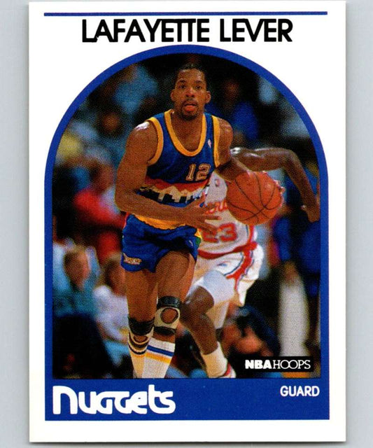 1989-90 Hoops #220 Lafayette Lever Nuggets NBA Basketball Image 1