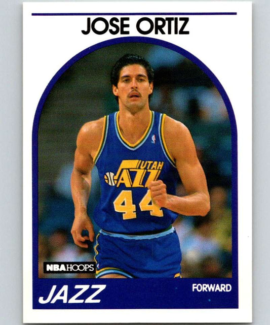 1989-90 Hoops #223 Jose Ortiz RC Rookie Jazz NBA Basketball