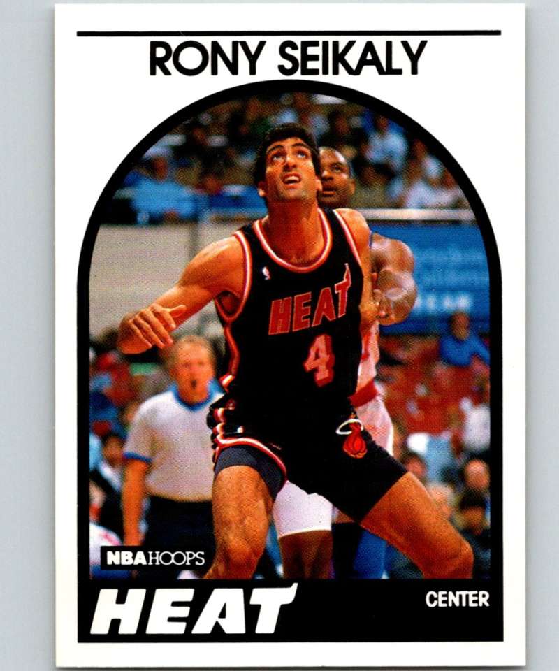 1989-90 Hoops #243 Rony Seikaly RC Rookie Heat NBA Basketball Image 1