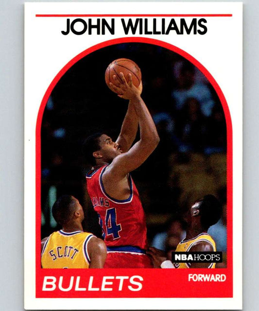 1989-90 Hoops #254 John Williams Bullets NBA Basketball Image 1