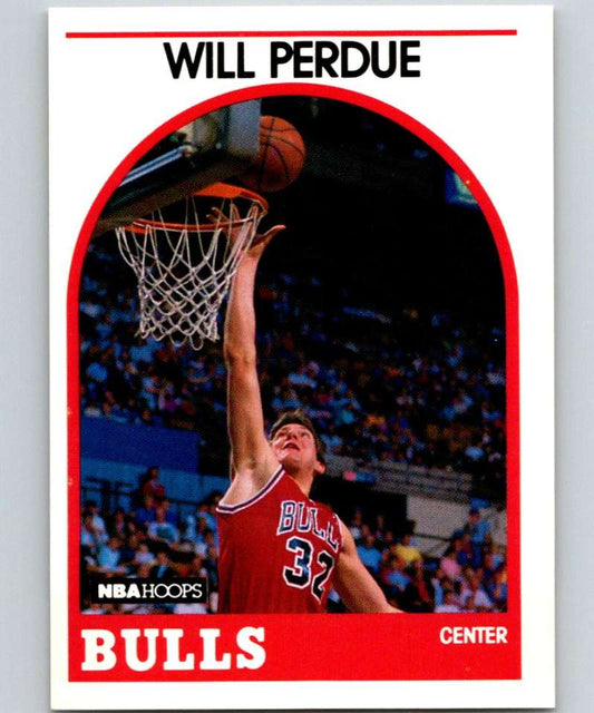 1989-90 Hoops #259 Will Perdue RC Rookie Bulls NBA Basketball Image 1