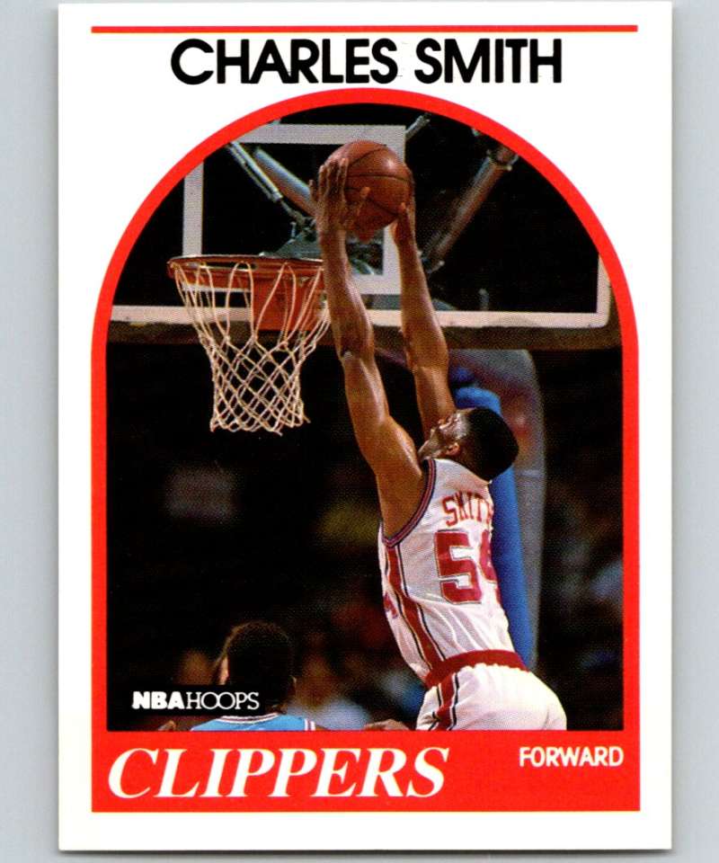 1989-90 Hoops #262 Charles Smith RC Rookie Clippers NBA Basketball Image 1