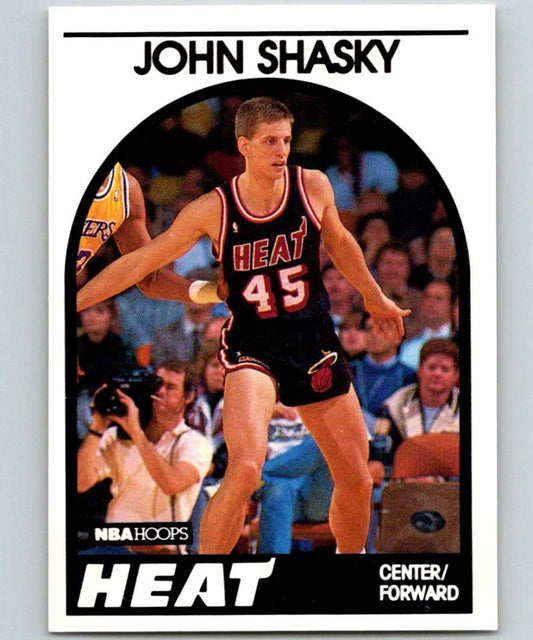 1989-90 Hoops #268 John Shasky Heat NBA Basketball Image 1