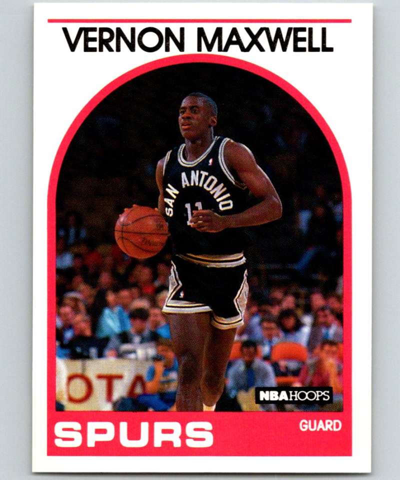 1989-90 Hoops #271 Vernon Maxwell RC Rookie Spurs NBA Basketball Image 1