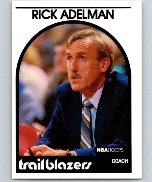 1989-90 Hoops #291 Rick Adelman Blazers UER NBA Basketball Image 1