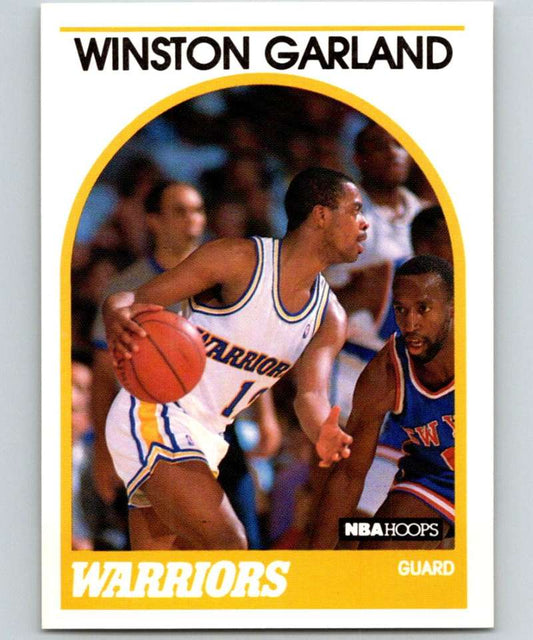1989-90 Hoops #294 Winston Garland Warriors NBA Basketball Image 1