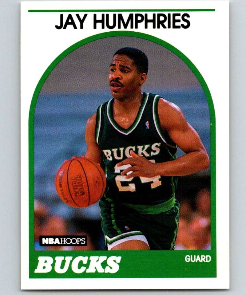 1989-90 Hoops #298 Jay Humphries Bucks NBA Basketball Image 1
