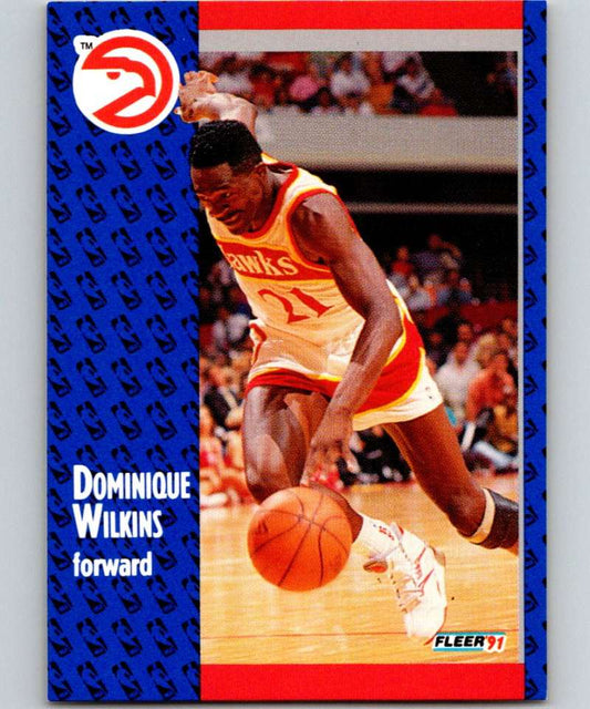 1991-92 Fleer #6 Dominique Wilkins Hawks NBA Basketball Image 1