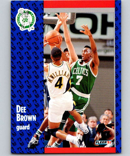 1991-92 Fleer #9 Dee Brown Celtics NBA Basketball Image 1
