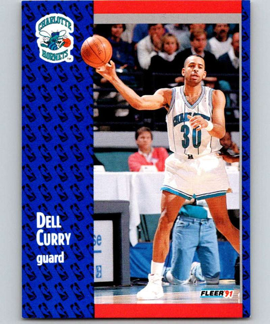 1991-92 Fleer #19 Dell Curry Hornets NBA Basketball Image 1