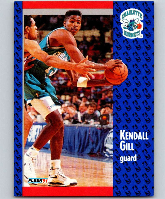 1991-92 Fleer #20 Kendall Gill Hornets NBA Basketball Image 1