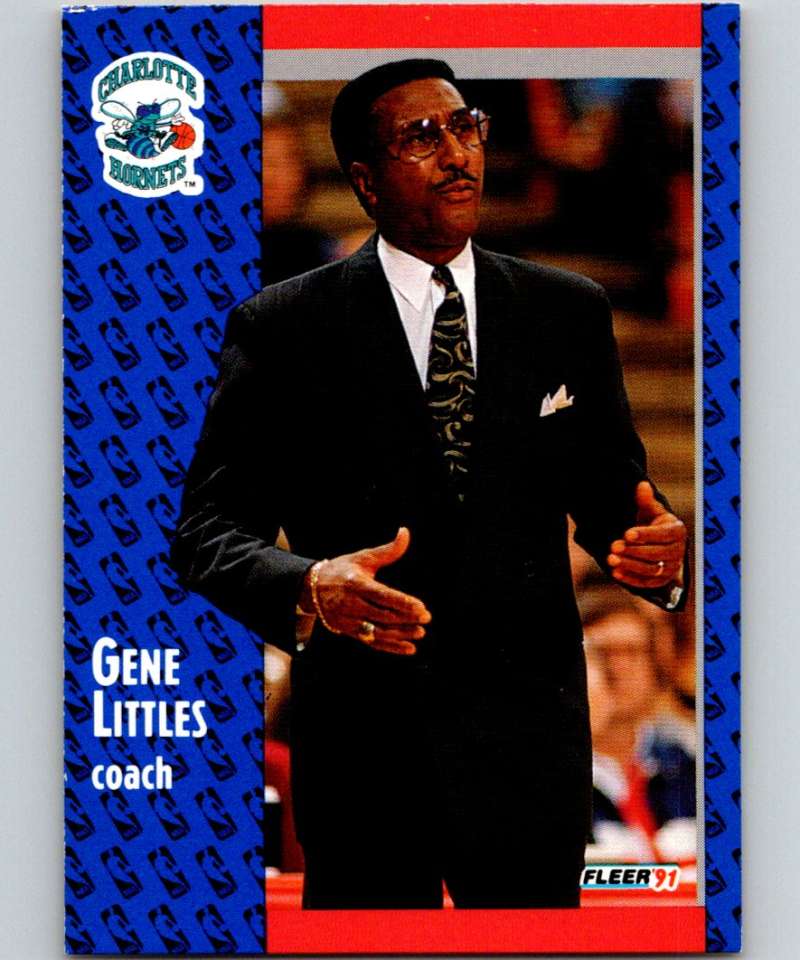 1991-92 Fleer #22 Gene Littles Hornets CO NBA Basketball Image 1