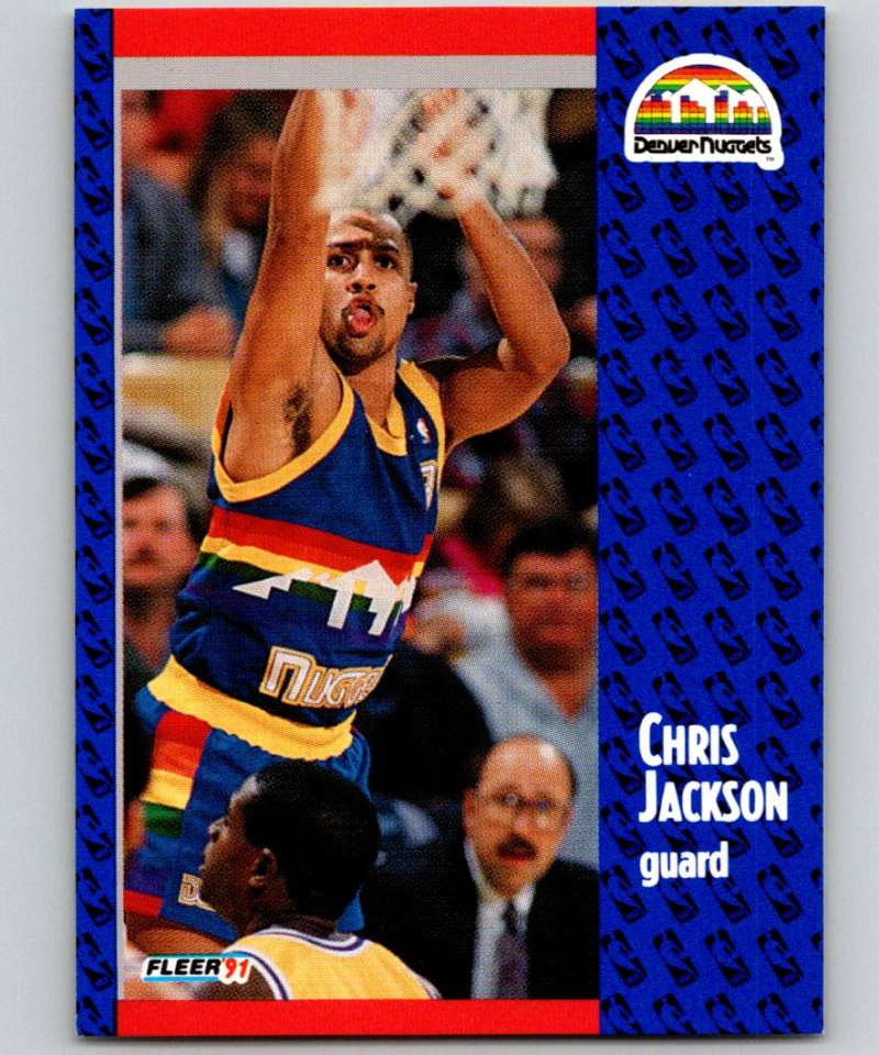 1991-92 Fleer #49 Chris Jackson Nuggets NBA Basketball Image 1