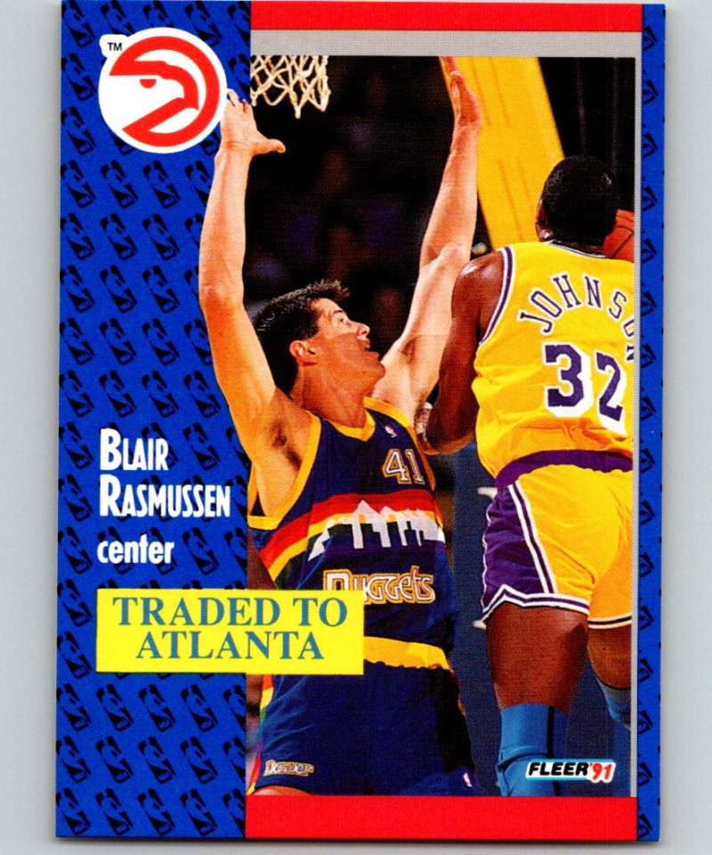 1991-92 Fleer #52 Blair Rasmussen Hawks NBA Basketball Image 1