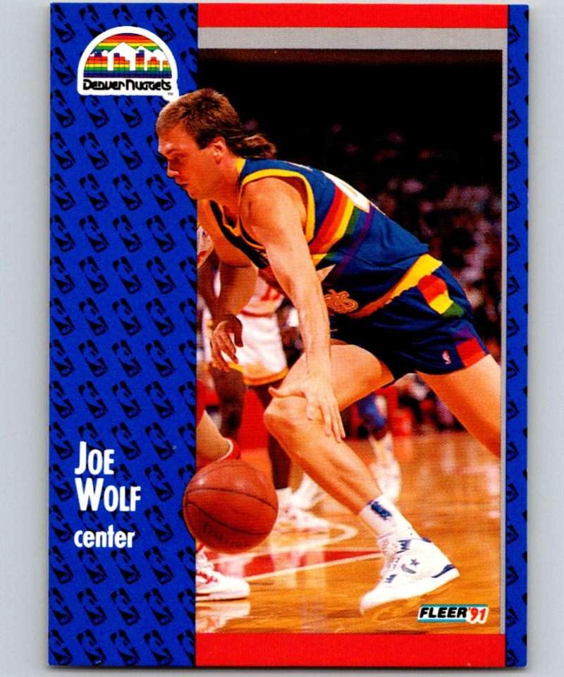 1991-92 Fleer #55 Joe Wolf Nuggets NBA Basketball