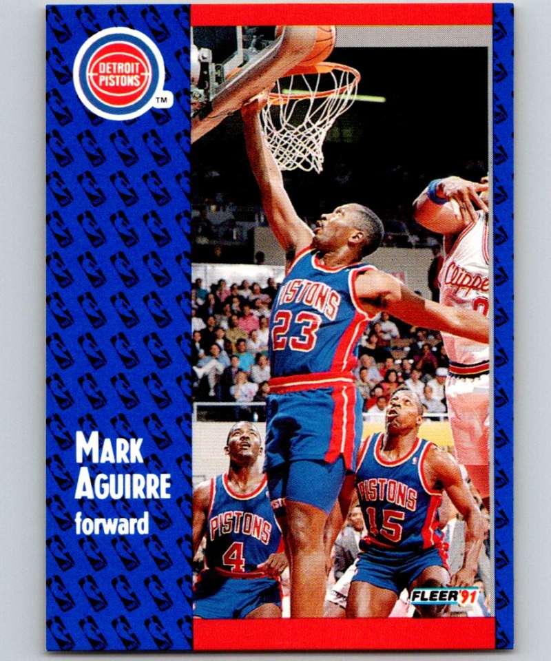 1991-92 Fleer #57 Mark Aguirre Pistons NBA Basketball