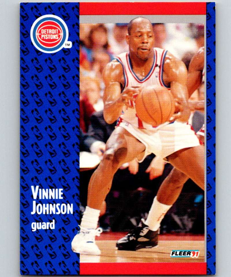 1991-92 Fleer #61 Vinnie Johnson Pistons NBA Basketball