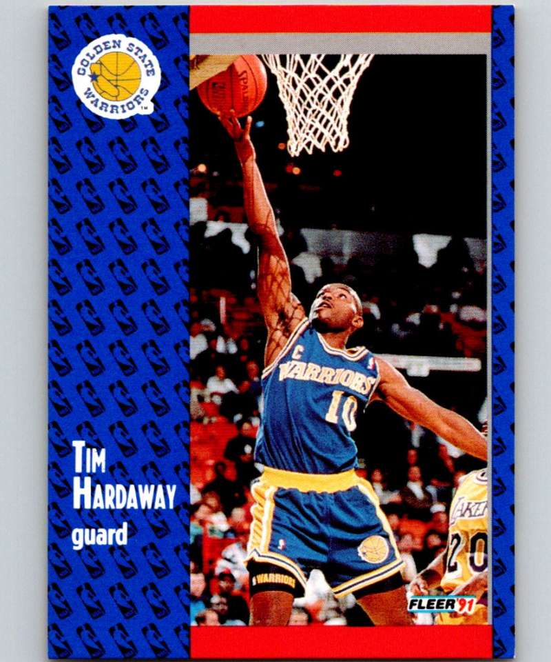 1991-92 Fleer #65 Tim Hardaway Warriors NBA Basketball Image 1