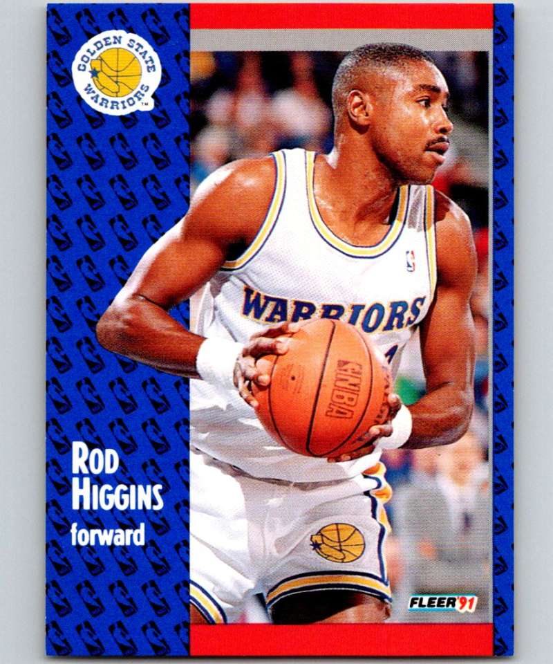 1991-92 Fleer #66 Rod Higgins Warriors NBA Basketball Image 1