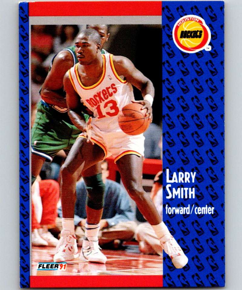 1991-92 Fleer #79 Larry Smith Rockets NBA Basketball Image 1