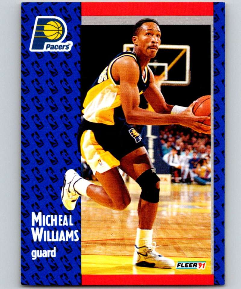 1991-92 Fleer #88 Micheal Williams Pacers NBA Basketball Image 1