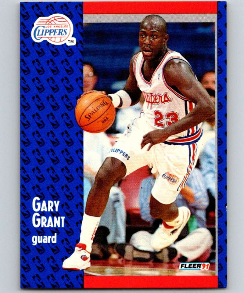 1991-92 Fleer #89 Gary Grant Clippers NBA Basketball Image 1