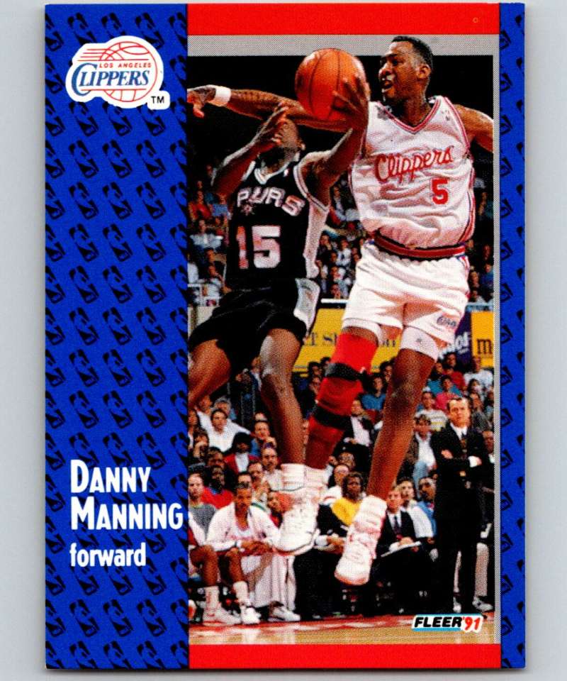 1991-92 Fleer #92 Danny Manning Clippers NBA Basketball Image 1