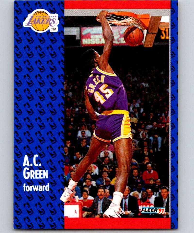 1991-92 Fleer #99 A.C. Green Lakers NBA Basketball Image 1