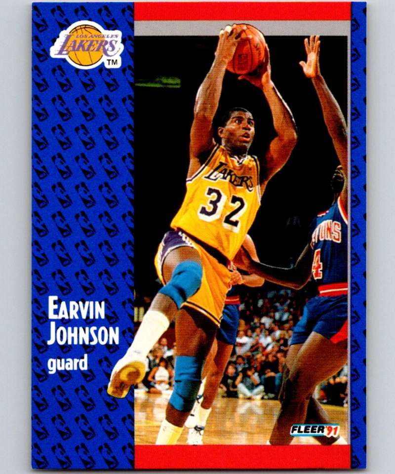 1991-92 Fleer #100 Magic Johnson Lakers NBA Basketball