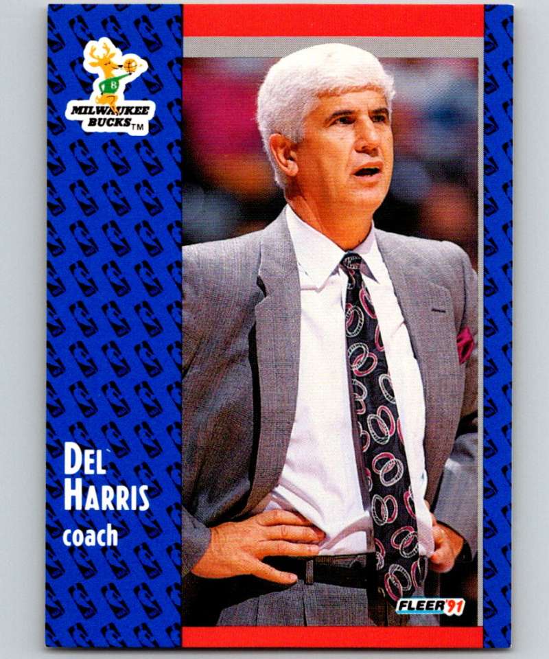 1991-92 Fleer #115 Del Harris Bucks CO NBA Basketball Image 1