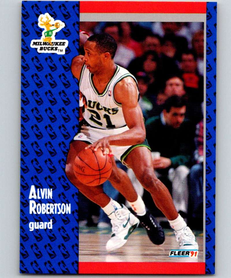 1991-92 Fleer #118 Alvin Robertson Bucks NBA Basketball Image 1