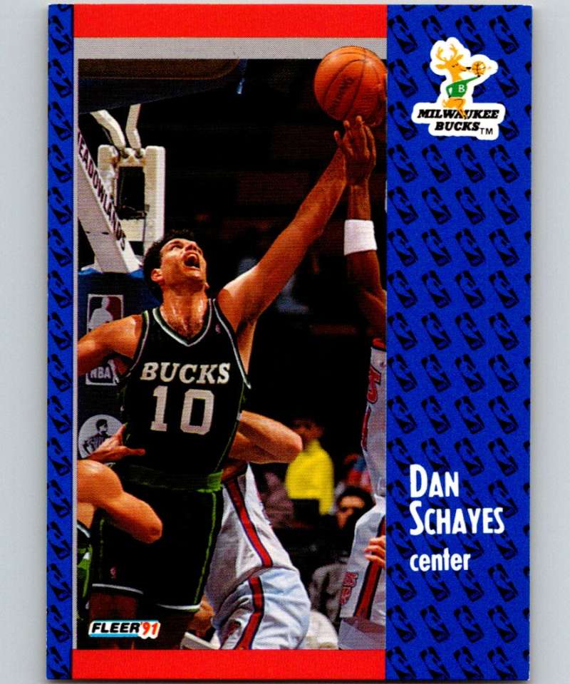 1991-92 Fleer #119 Danny Schayes Bucks NBA Basketball Image 1