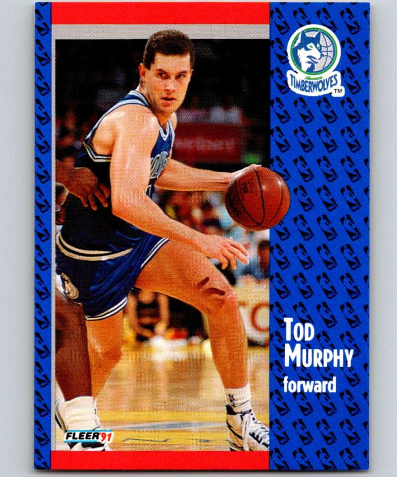 1991-92 Fleer #124 Tod Murphy Timberwolves NBA Basketball Image 1