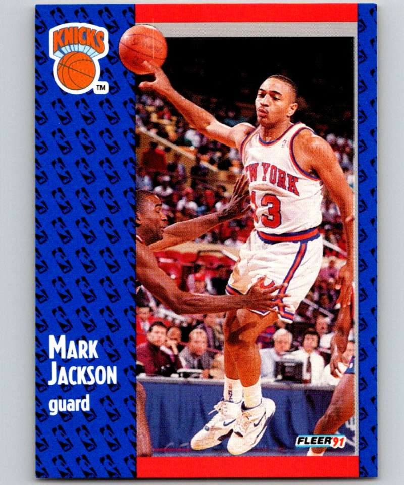 1991-92 Fleer #137 Mark Jackson Knicks NBA Basketball Image 1