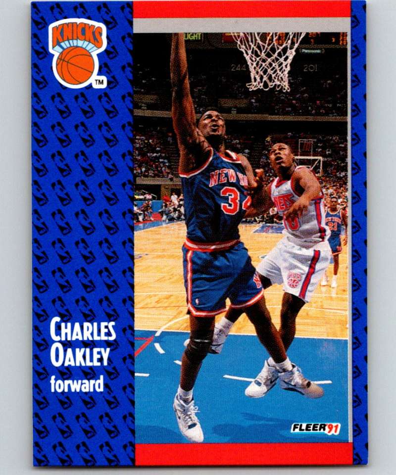 1991-92 Fleer #138 Charles Oakley Knicks NBA Basketball Image 1