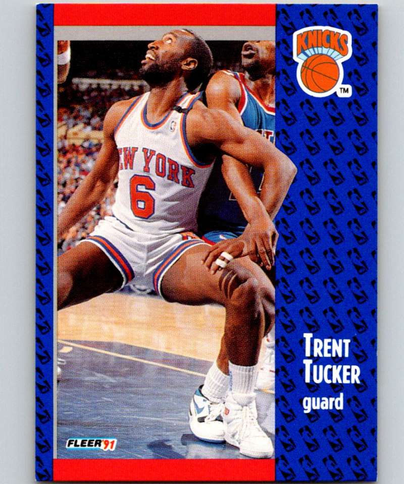 1991-92 Fleer #140 Trent Tucker Knicks NBA Basketball Image 1