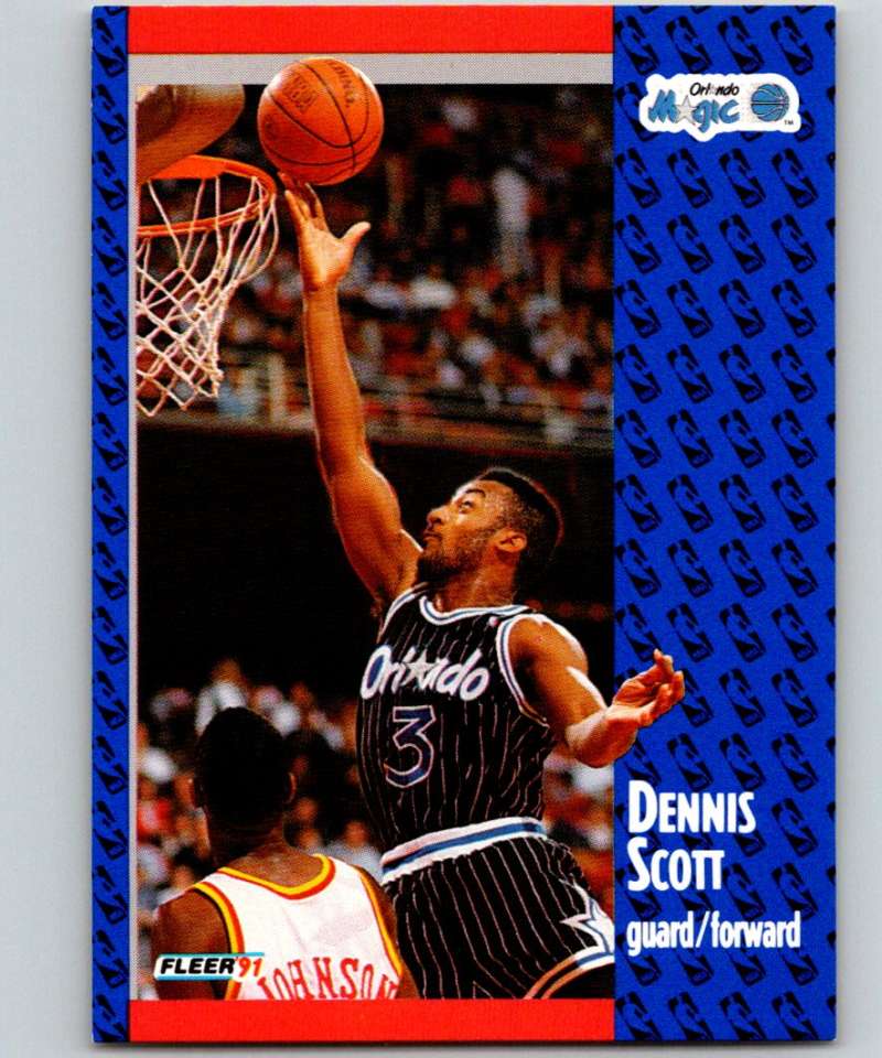 1991-92 Fleer #147 Dennis Scott Magic NBA Basketball Image 1