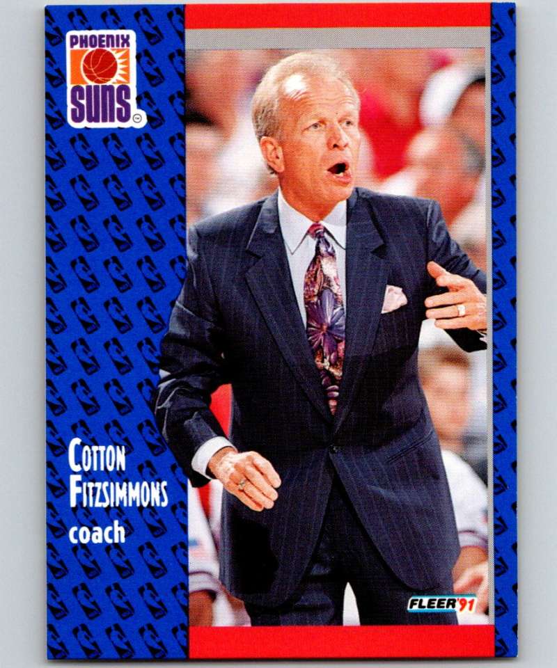 1991-92 Fleer #159 Cotton Fitzsimmons Suns CO NBA Basketball
