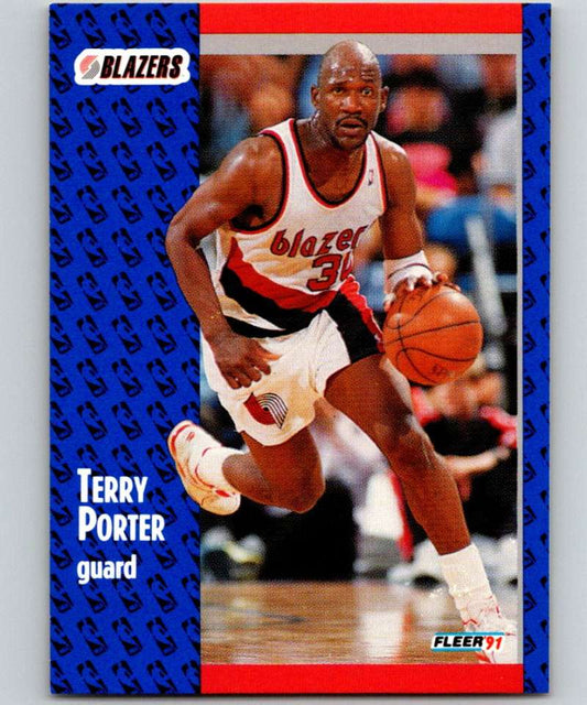 1991-92 Fleer #171 Terry Porter Blazers NBA Basketball Image 1