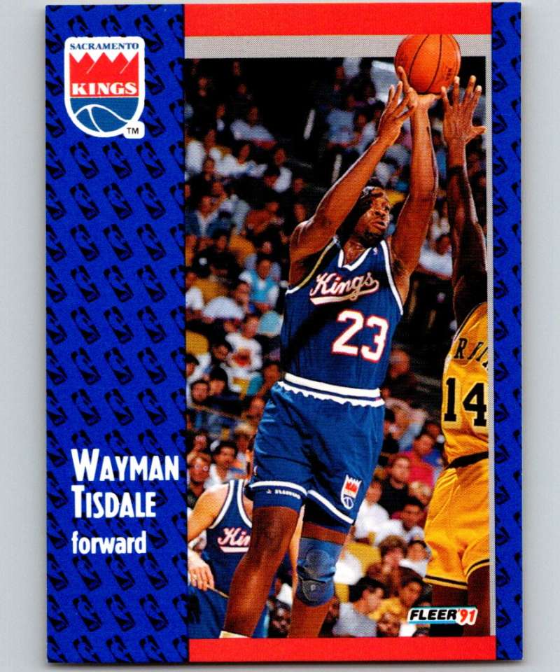 1991-92 Fleer #181 Wayman Tisdale Sac Kings NBA Basketball Image 1