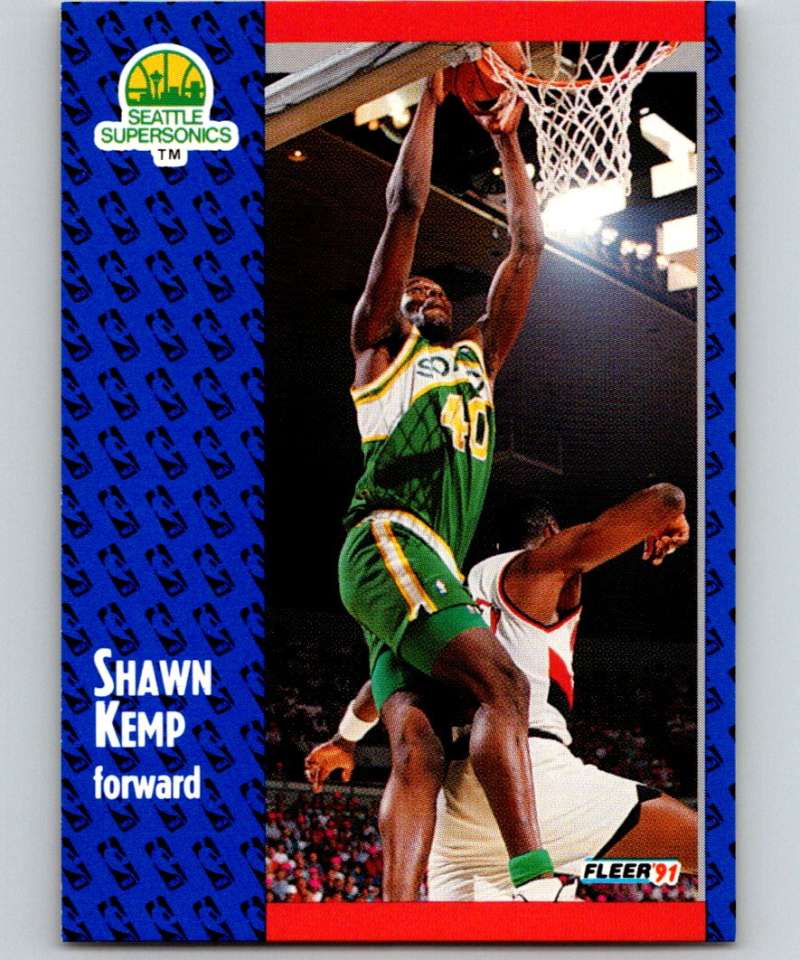 1991-92 Fleer #192 Shawn Kemp NBA Basketball Image 1