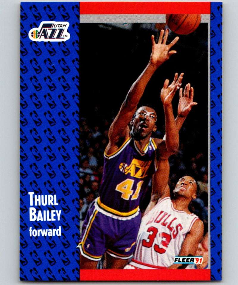 1991-92 Fleer #197 Thurl Bailey Jazz NBA Basketball Image 1