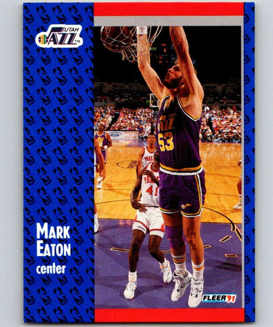 1991-92 Fleer #198 Mark Eaton Jazz NBA Basketball Image 1