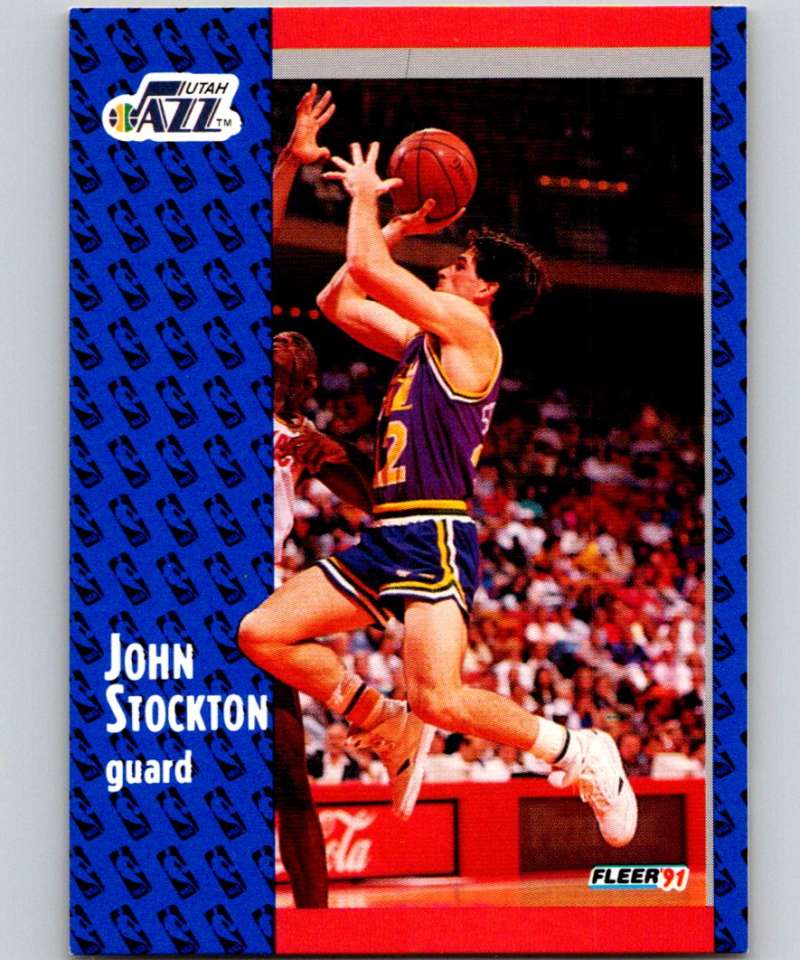 1991-92 Fleer #203 John Stockton Jazz NBA Basketball