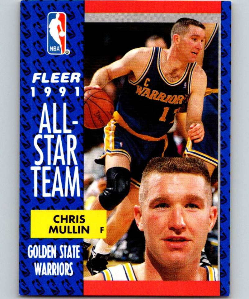 1991-92 Fleer #218 Chris Mullin Warriors AS NBA Basketball Image 1