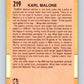 1991-92 Fleer #219 Karl Malone Jazz AS NBA Basketball Image 2