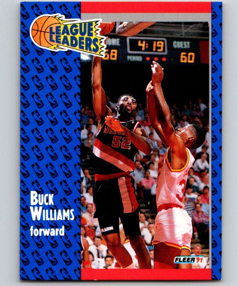 1991-92 Fleer #224 Buck Williams Blazers LL NBA Basketball Image 1