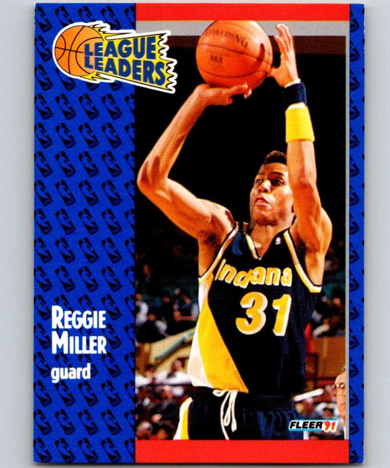 1991-92 Fleer #226 Reggie Miller Pacers LL NBA Basketball Image 1