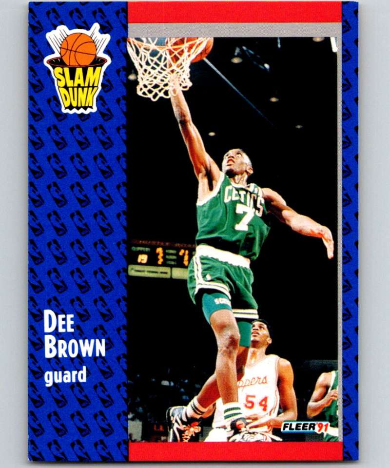 1991-92 Fleer #228 Dee Brown Celtics SD NBA Basketball Image 1