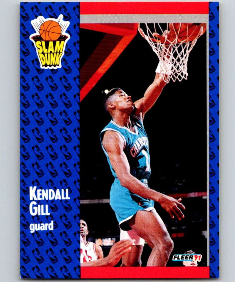 1991-92 Fleer #232 Kendall Gill Hornets SD NBA Basketball Image 1